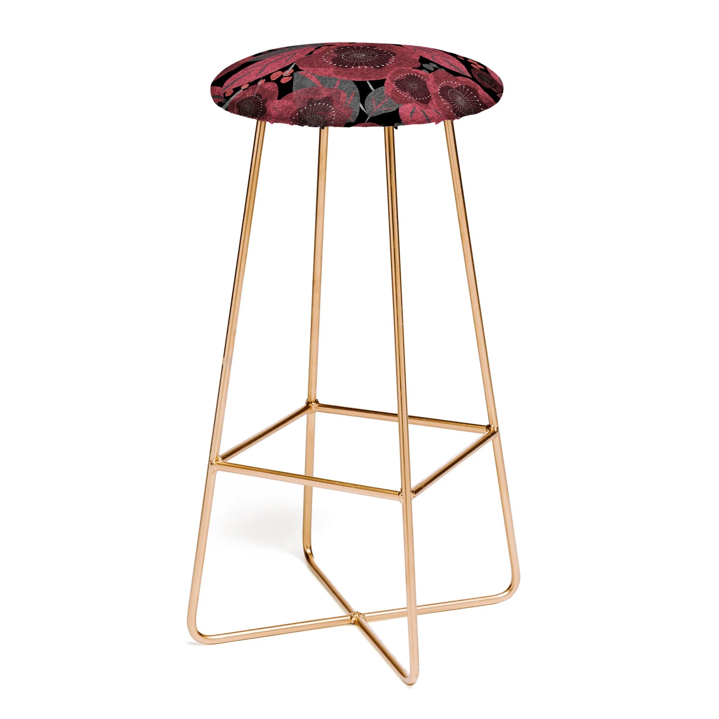 Dark red romance stool
