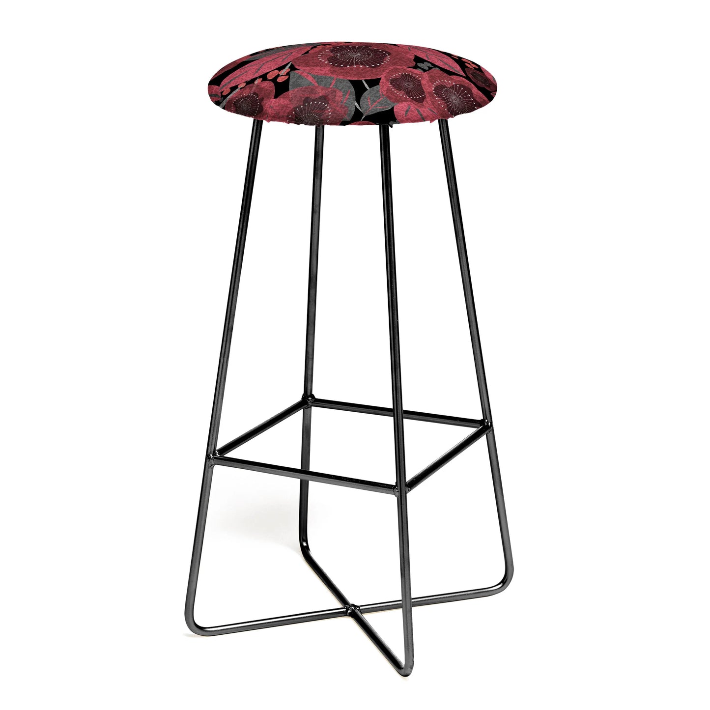 Dark red romance stool