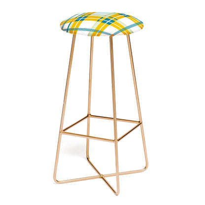 Warm plaid fusion stool