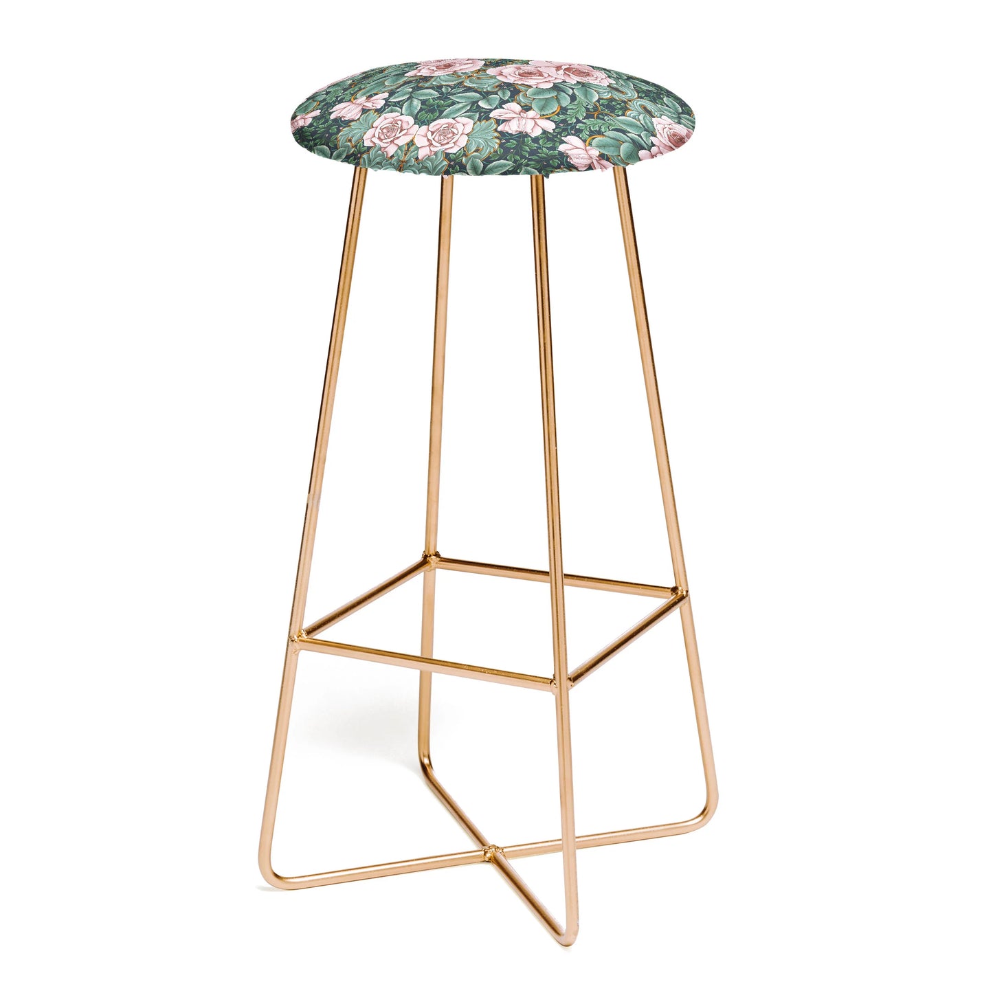 Ornate vintage rose garden stool