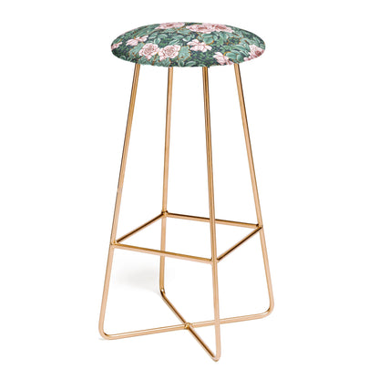 Ornate vintage rose garden stool
