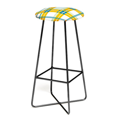 Warm plaid fusion stool