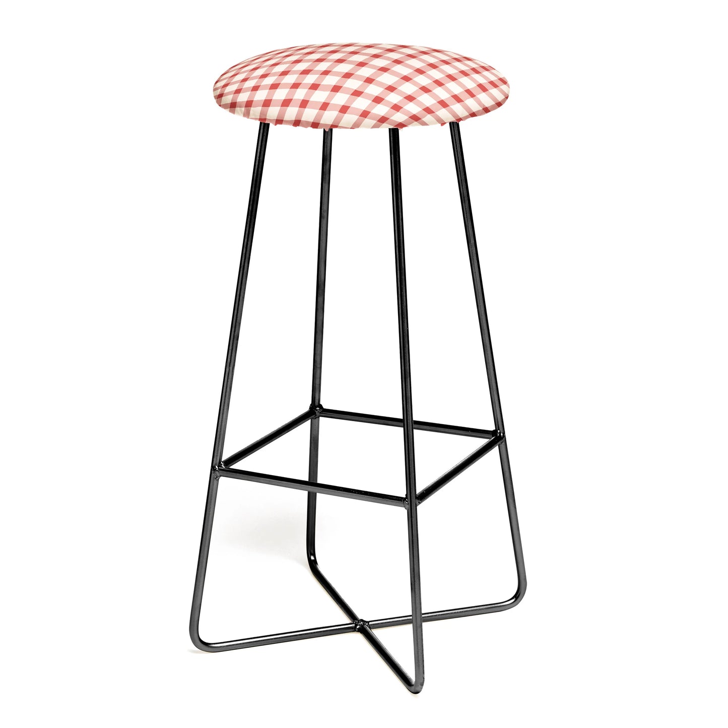 Organic gingham red stool