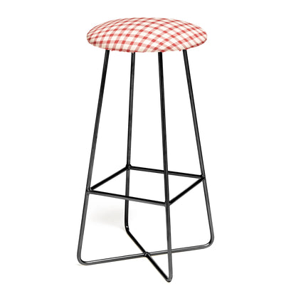 Organic gingham red stool