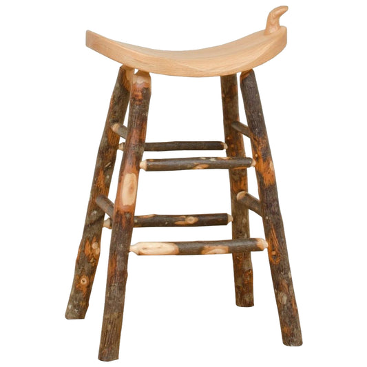 Hickory Western Saddle Stool
