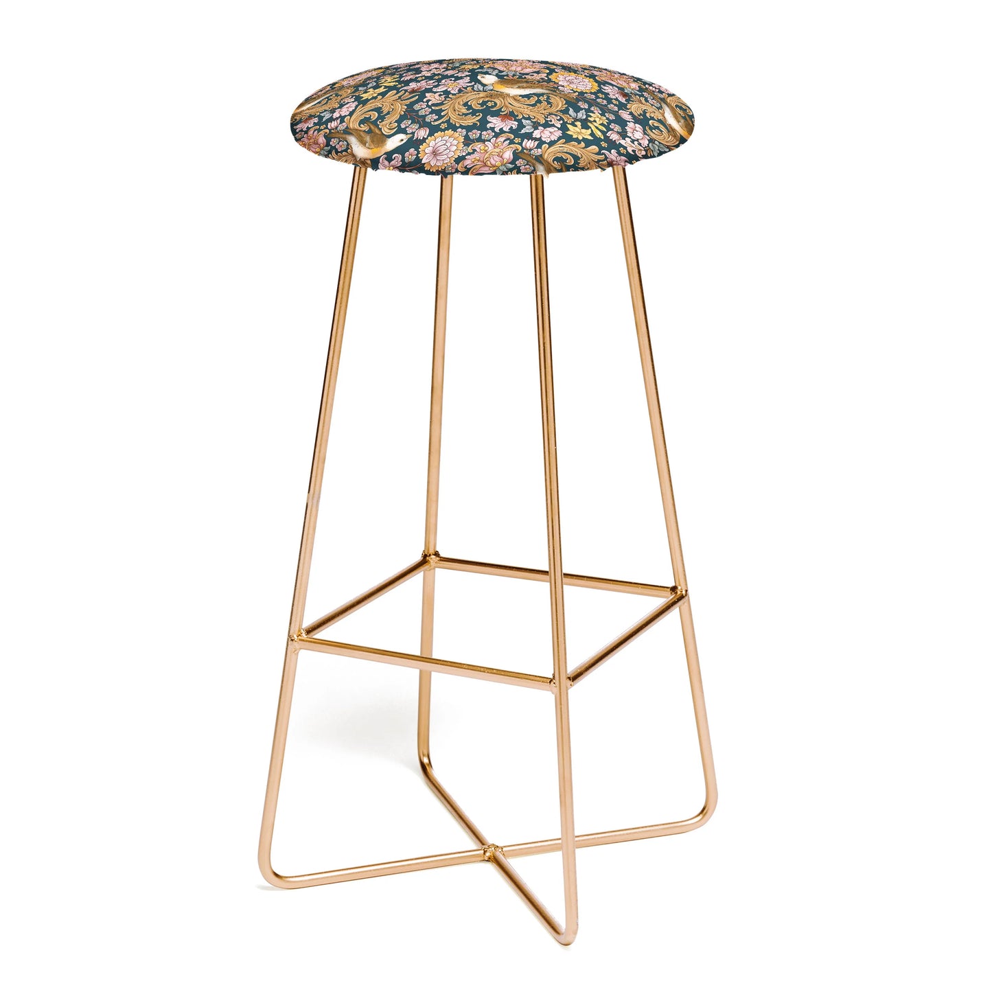 Ornate bird garden stool