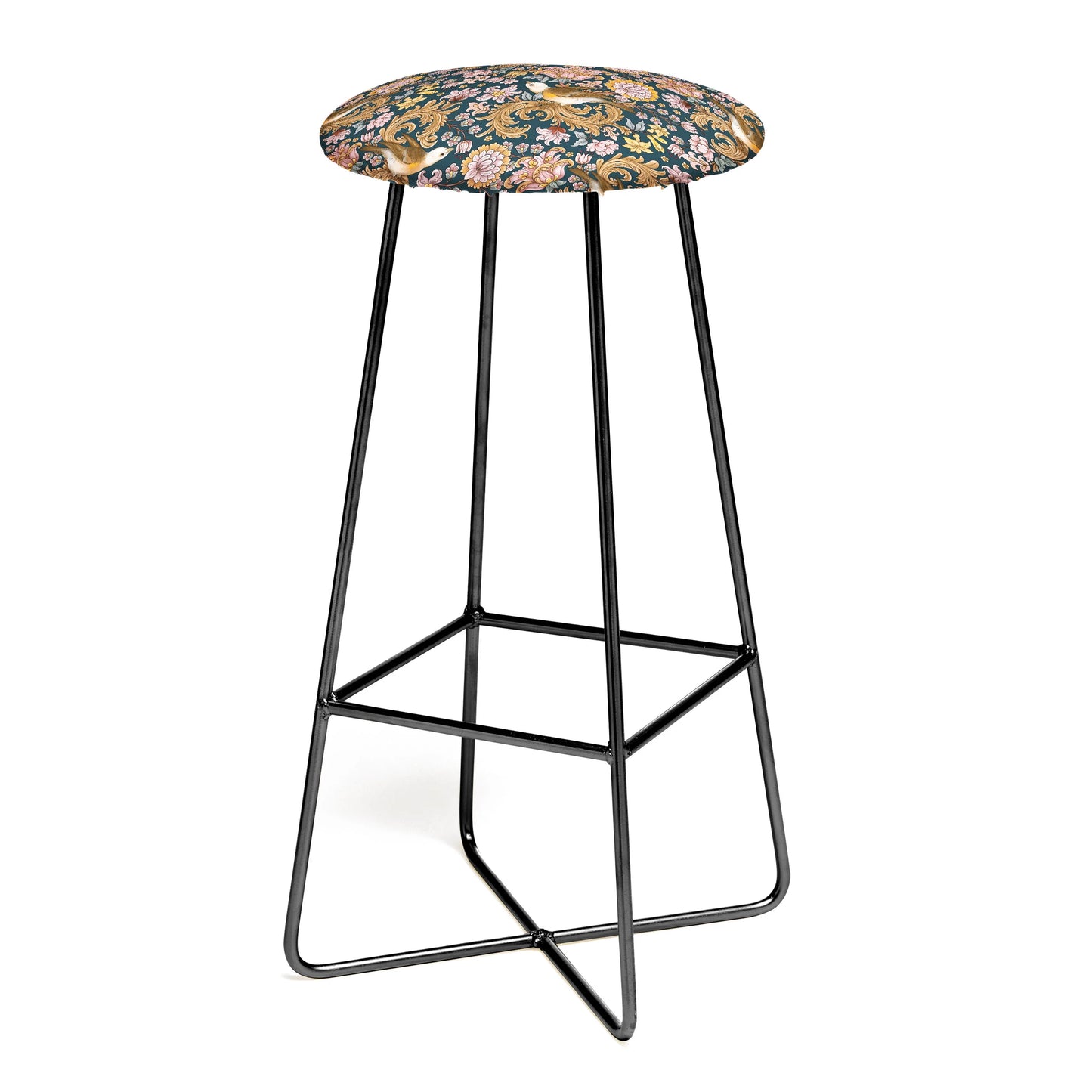 Ornate bird garden stool