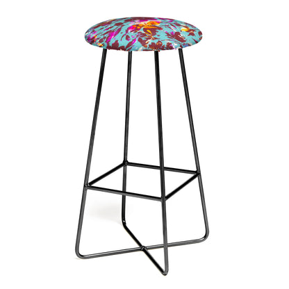 Bold floral expression stool