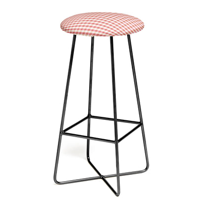 Cozy gingham stool