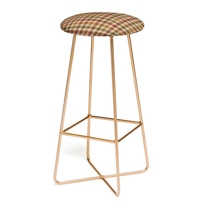 Cozy vintage plaid stool