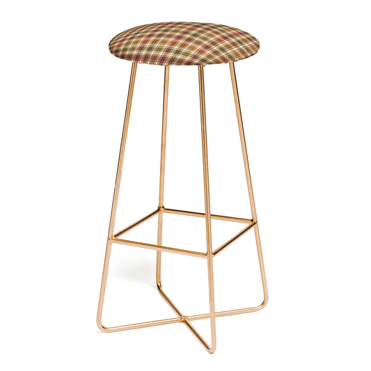 Cozy vintage plaid stool