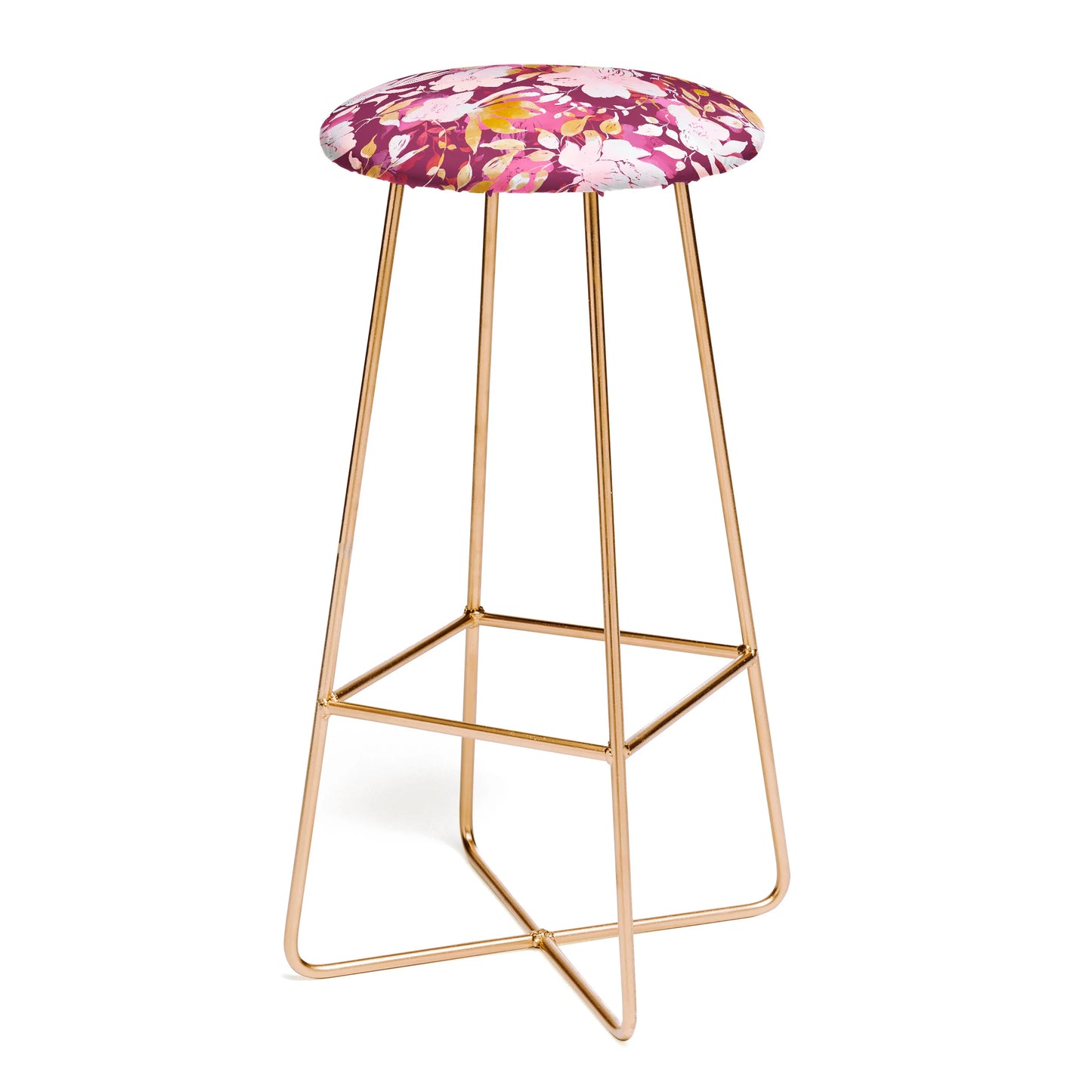 Blossoming burgundy fall stool