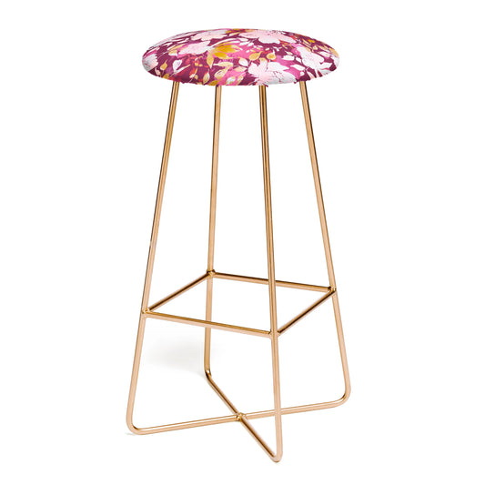 Blossoming burgundy fall stool