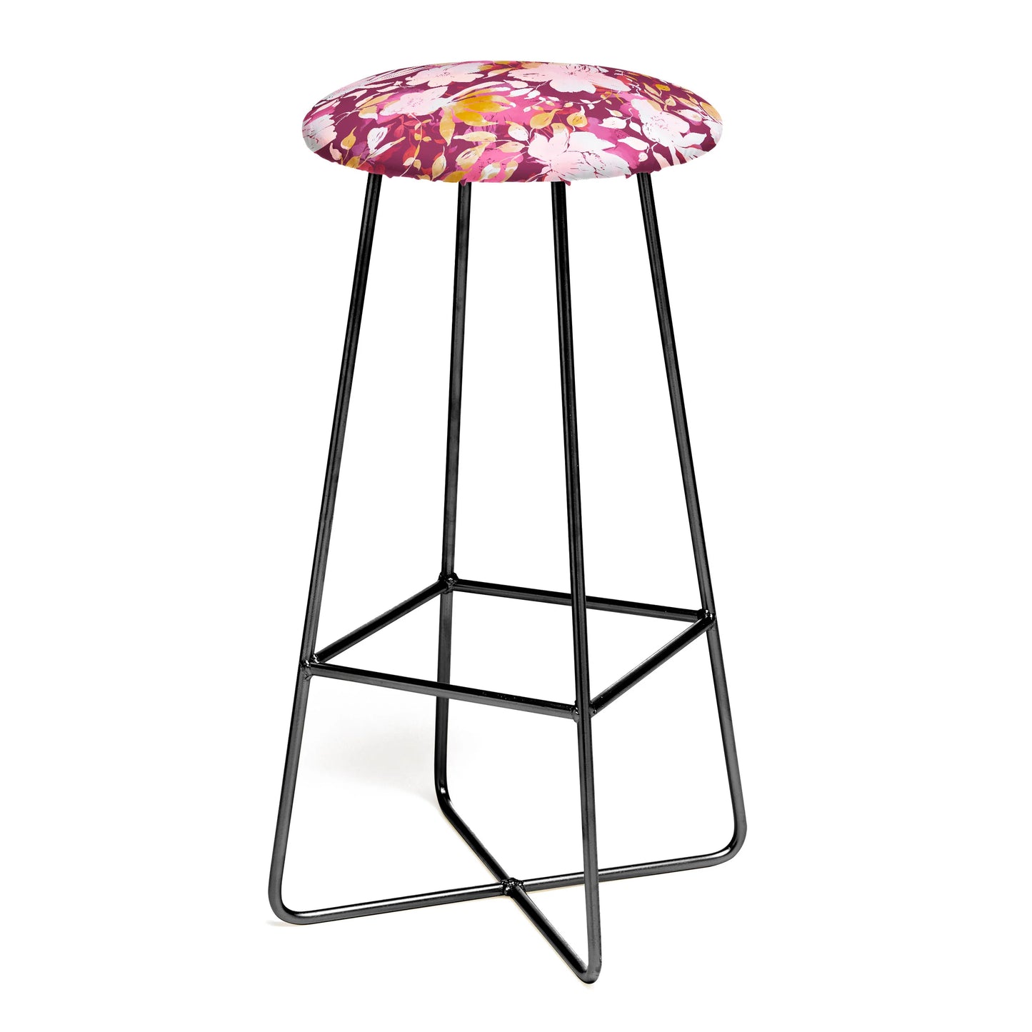 Blossoming burgundy fall stool