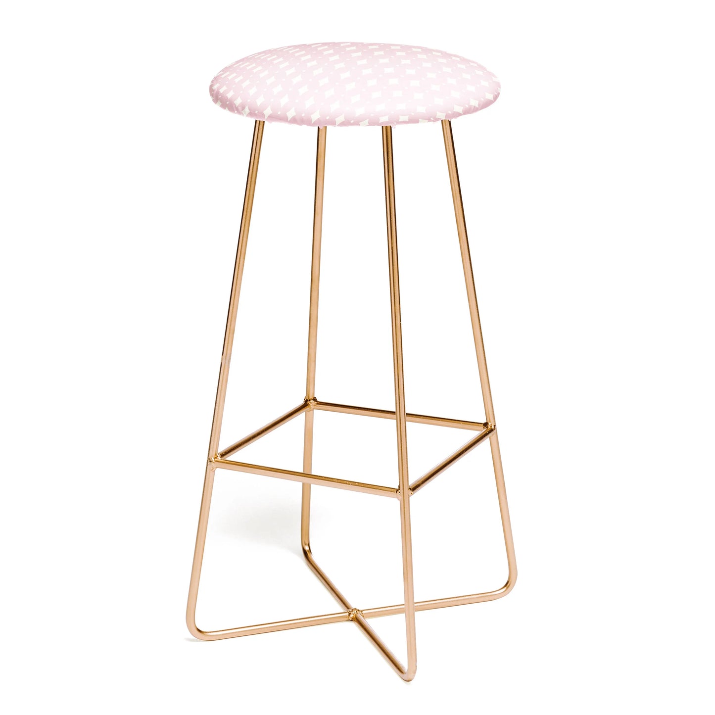 Vintage jewels blush pink stool