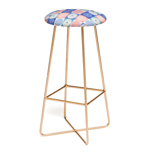 Checker daisies I & II stool