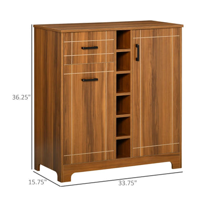 HOMCOM Retro Wine Cabinet for 6 Bottles