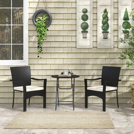 Outdoor Patio Wicker Bistro Furniture Set