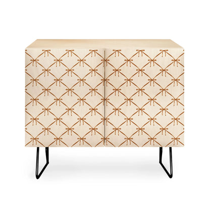 Color poems bows and ribbons beige cabinet credenza