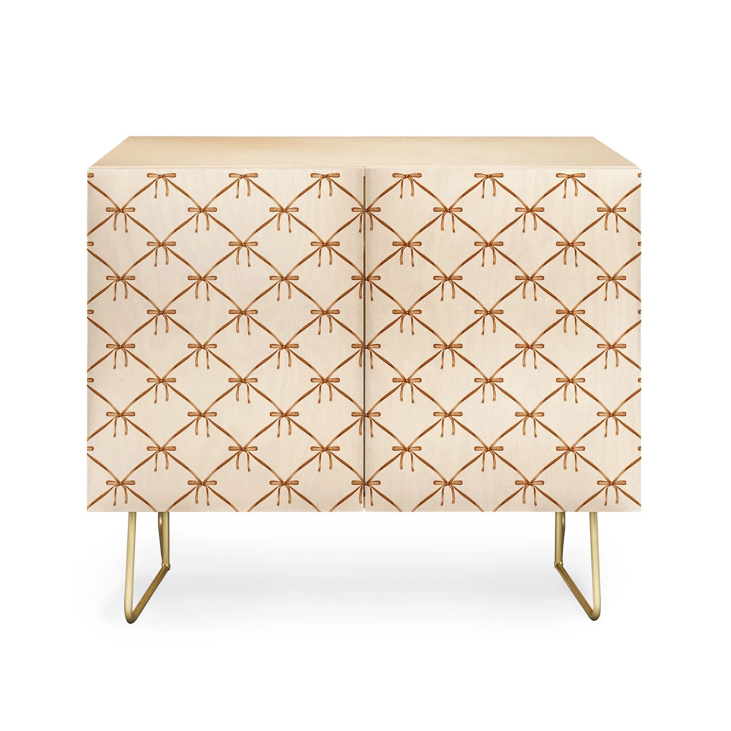 Color poems bows and ribbons beige cabinet credenza
