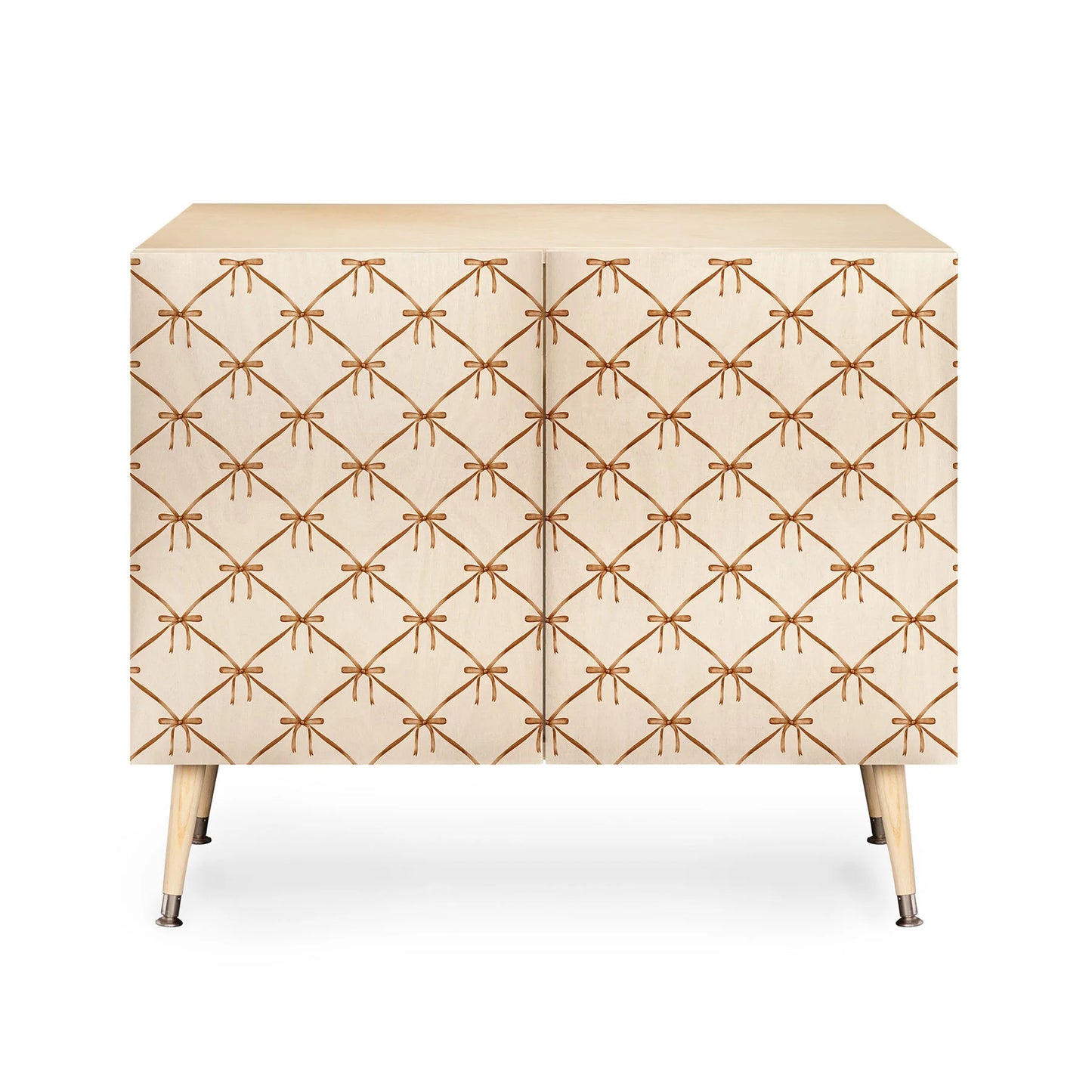 Color poems bows and ribbons beige cabinet credenza