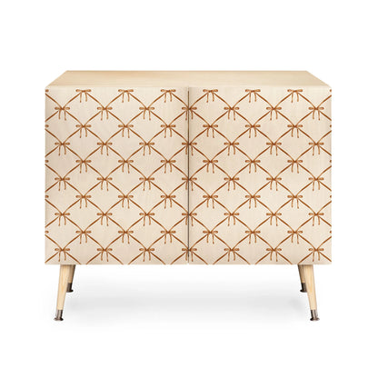 Color poems bows and ribbons beige cabinet credenza