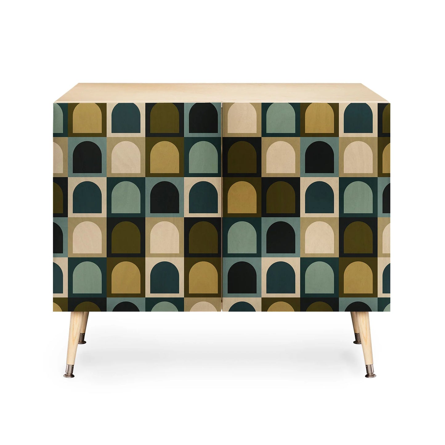 Color poems checker earthy tones cabinet credenza