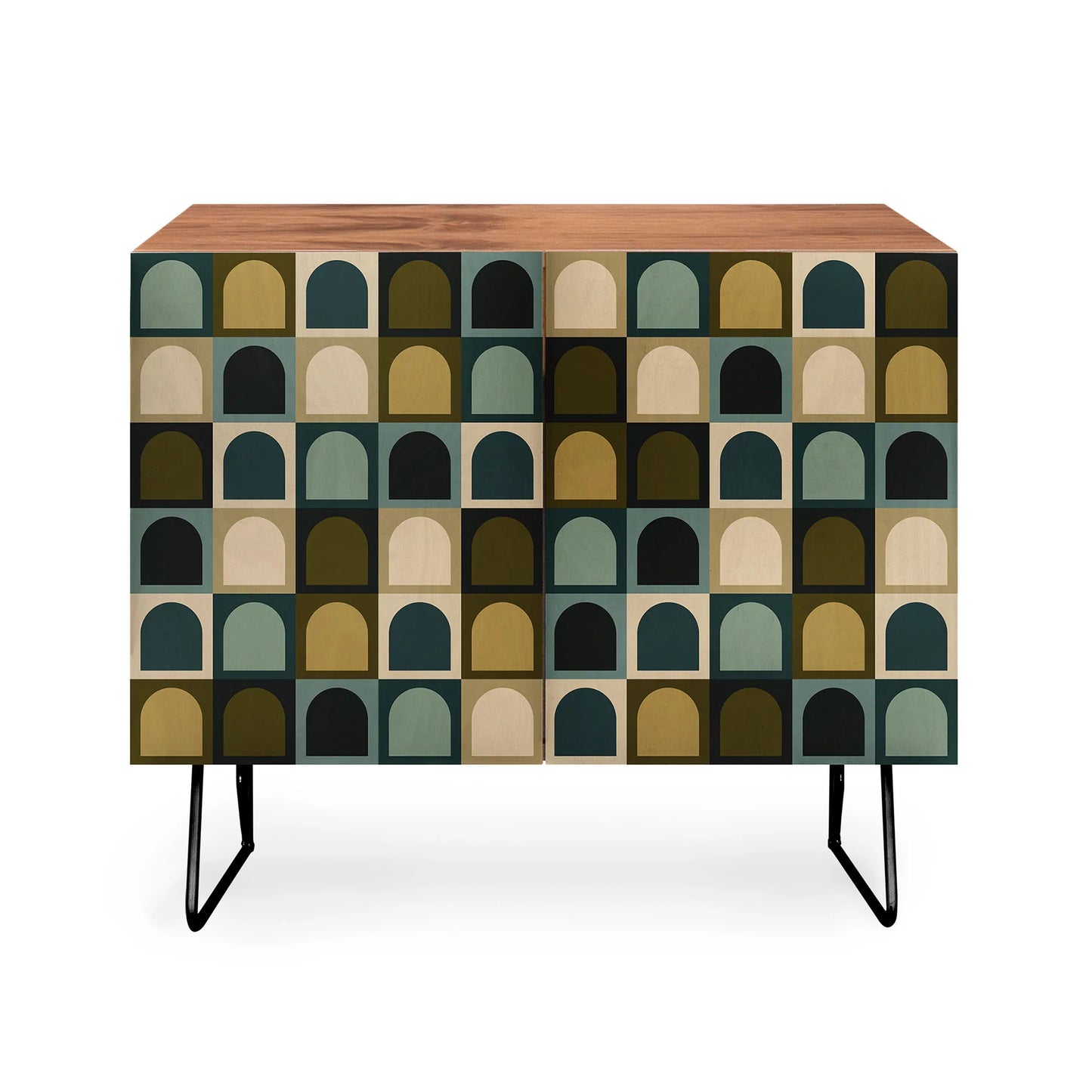 Color poems checker earthy tones cabinet credenza