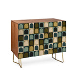 Color poems checker earthy tones cabinet credenza