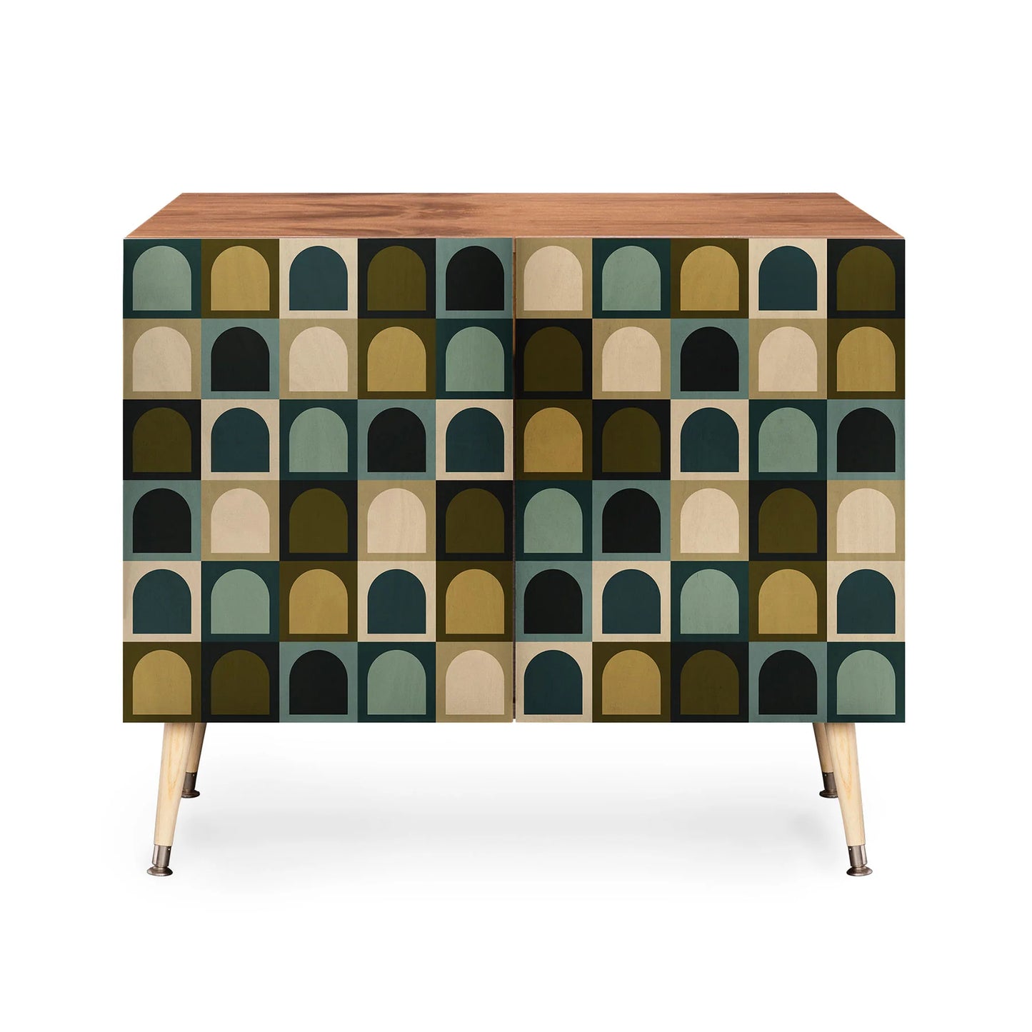 Color poems checker earthy tones cabinet credenza