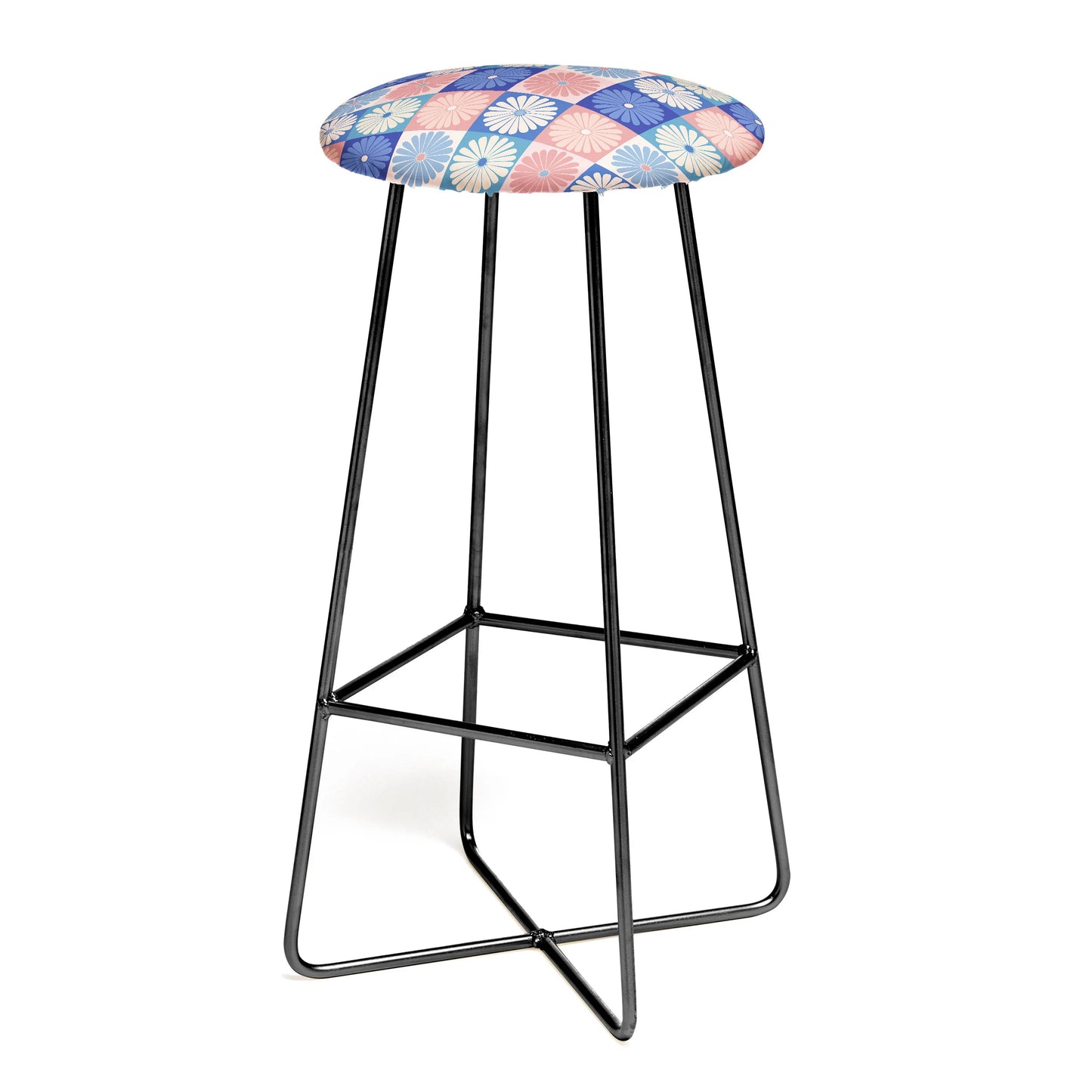Checker daisies I & II stool
