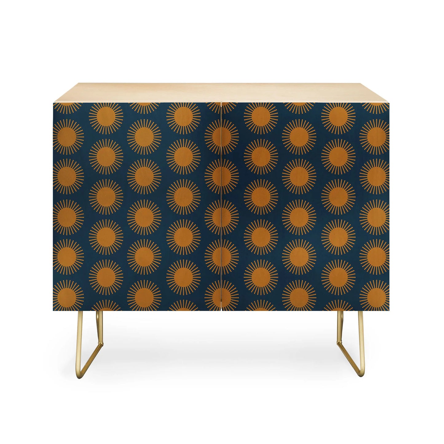 Color poems cheerful sun pattern cabinet credenza