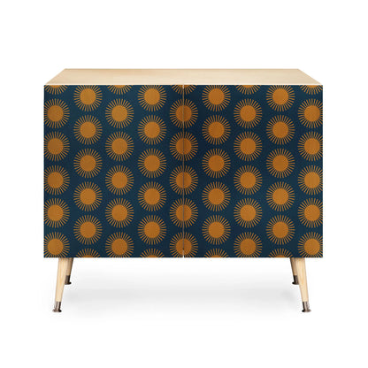 Color poems cheerful sun pattern cabinet credenza