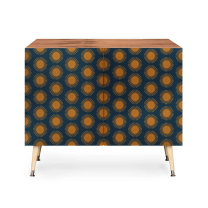 Color poems cheerful sun pattern cabinet credenza