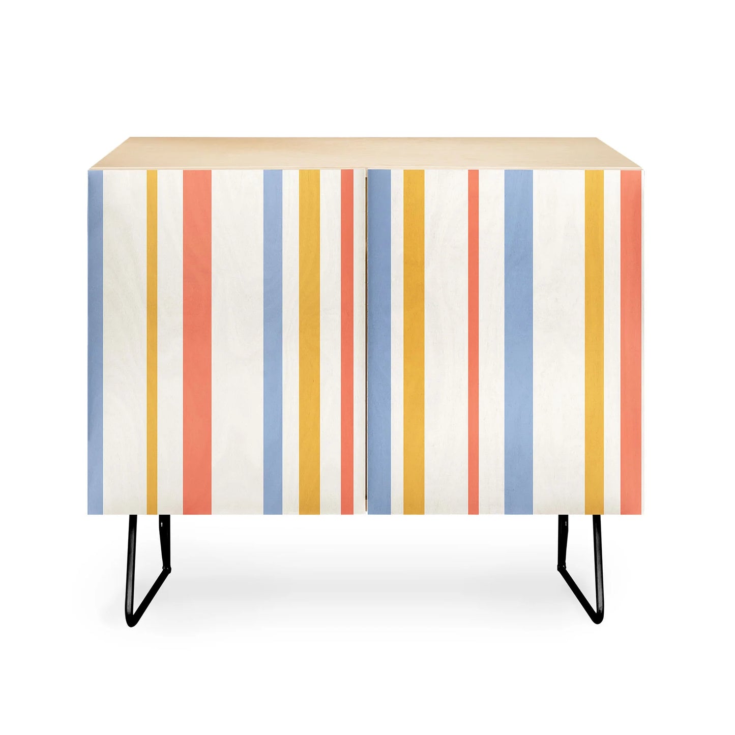 Color poems classic retro stripes iii cabinet credenza