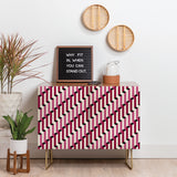 Color poems columns pattern cabinet credenza