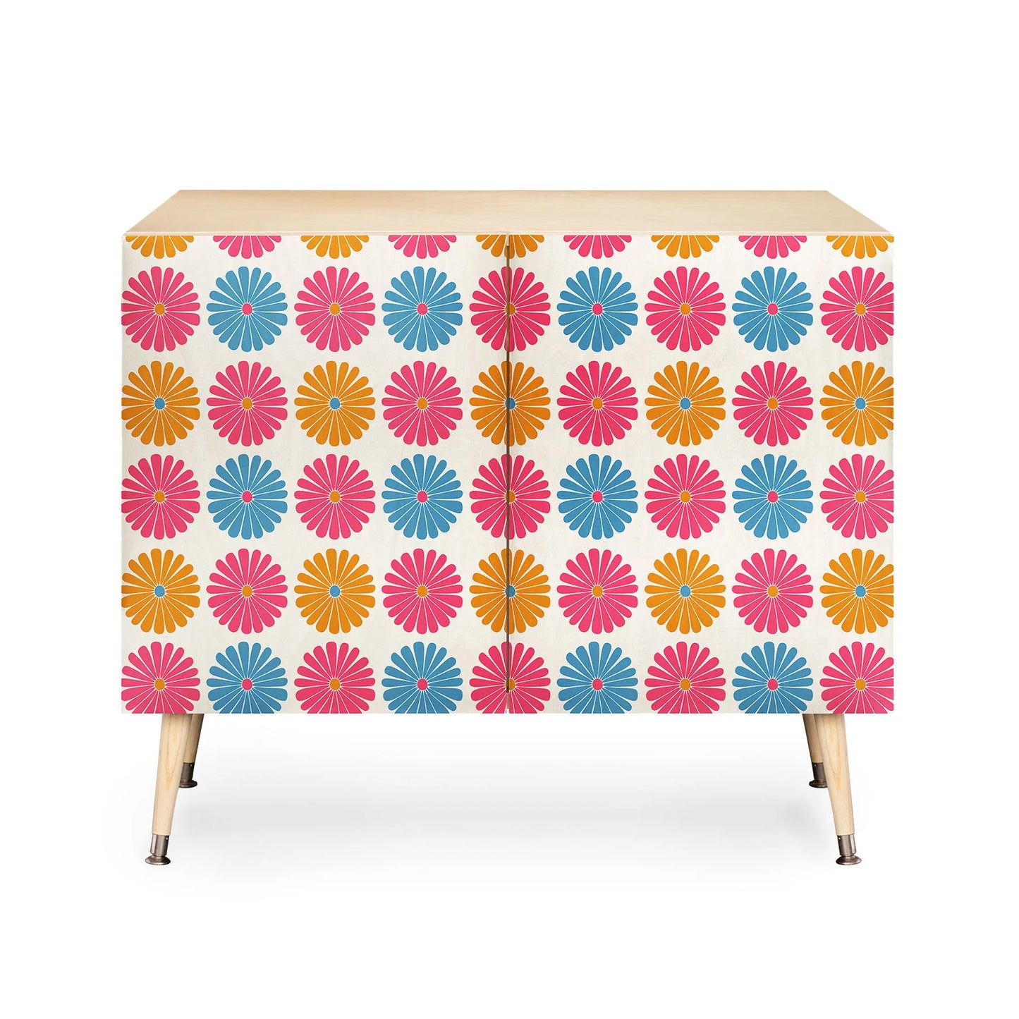 Daisy pattern multicolor ii cabinet credenza