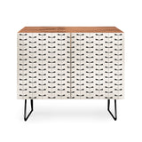 Color poems dragonfly pattern black white cabinet credenza