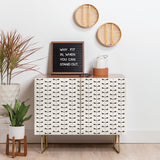 Color poems dragonfly pattern black white cabinet credenza