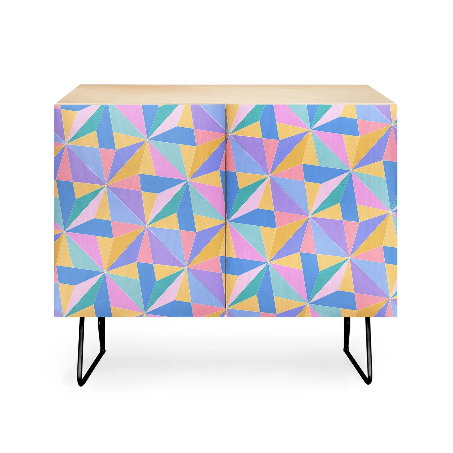 Color poems kaleidoscope cabinet credenza