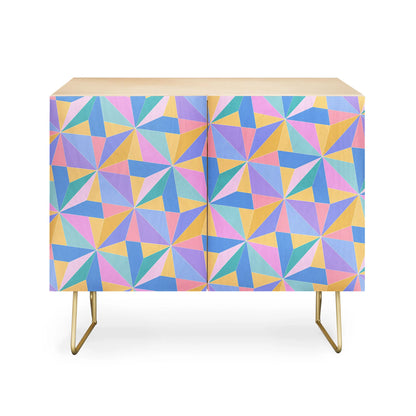 Color poems kaleidoscope cabinet credenza