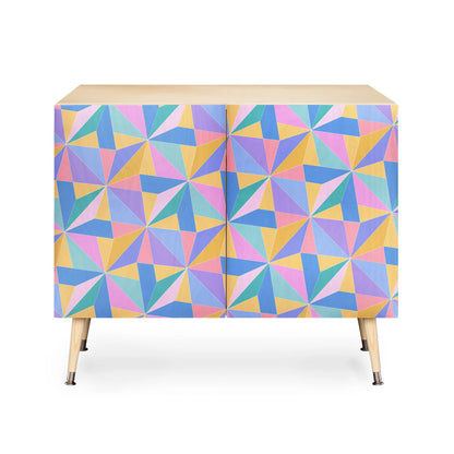 Color poems kaleidoscope cabinet credenza