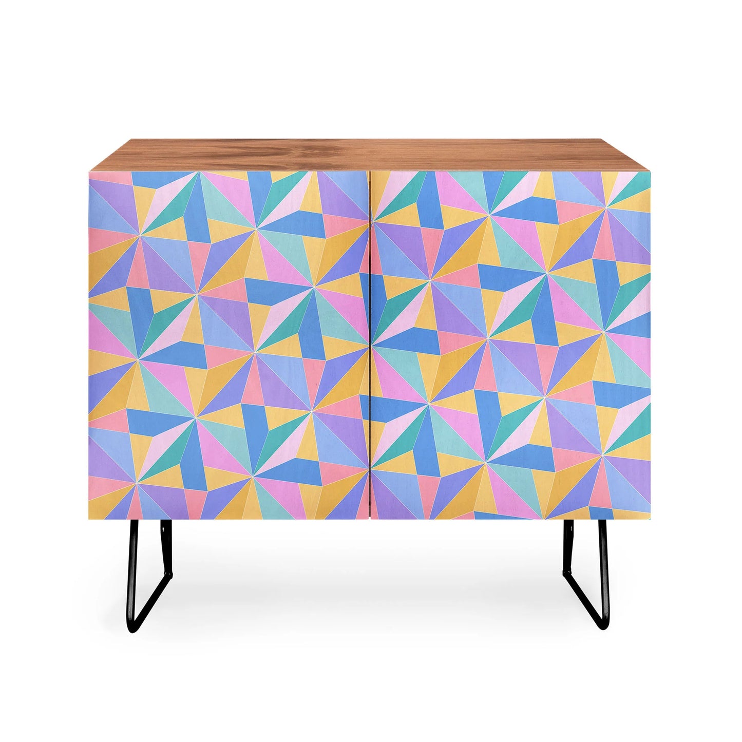 Color poems kaleidoscope cabinet credenza