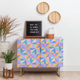 Color poems kaleidoscope cabinet credenza