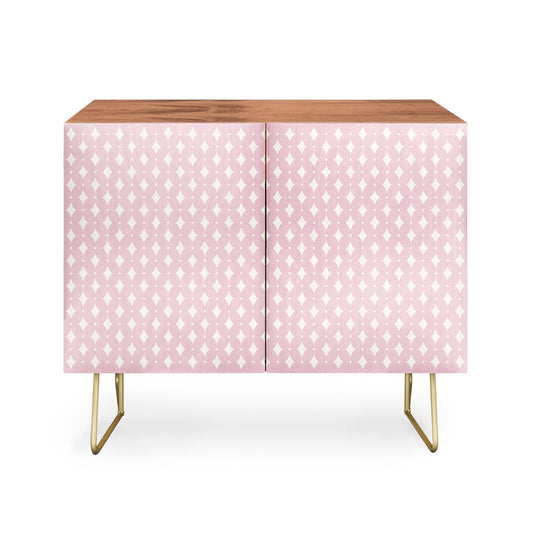 Color poems vintage jewels blush pink cabinet credenza