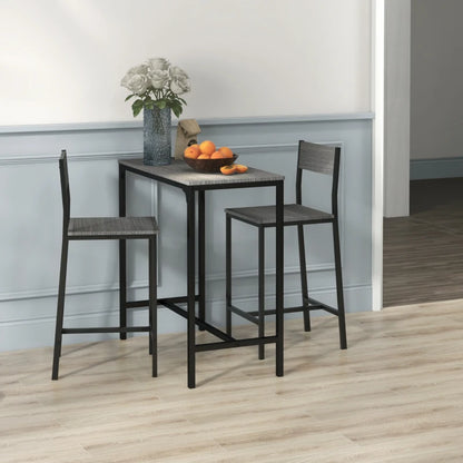 HOMCOM 3 Piece Bar Table and Chairs