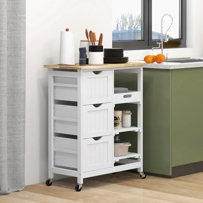HOMCOM Rolling Kitchen Cart