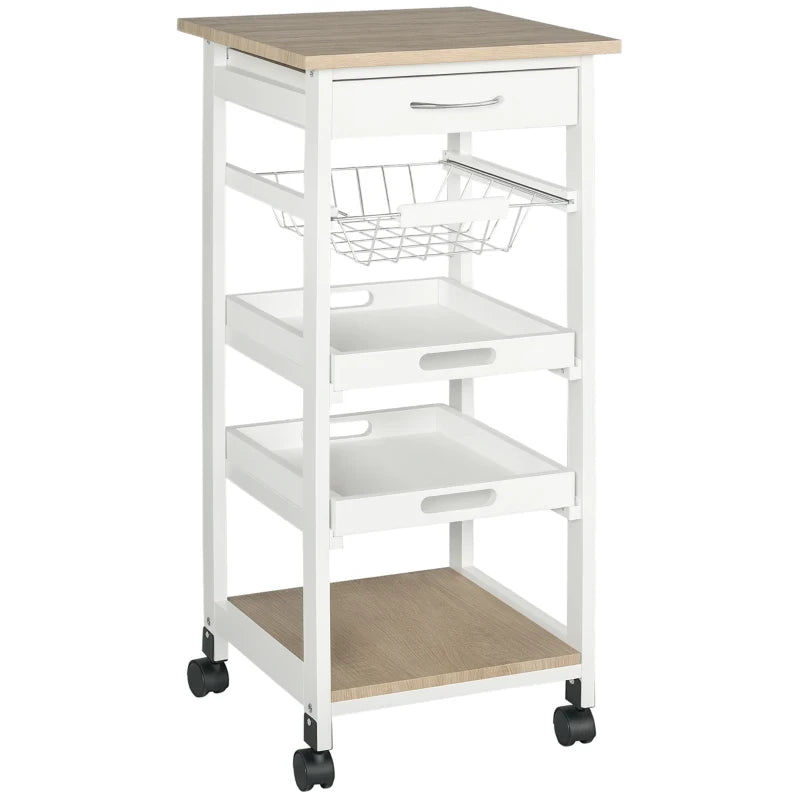 HOMCOM Mobile Kitchen Cart