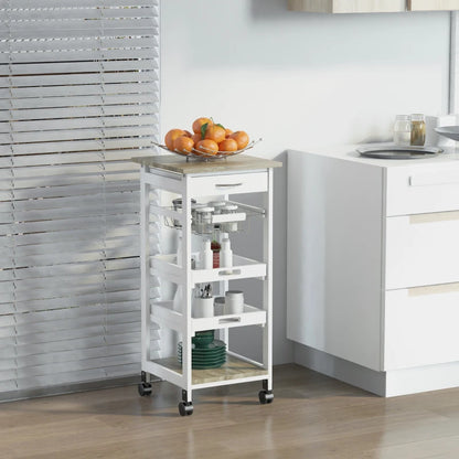 HOMCOM Mobile Kitchen Cart