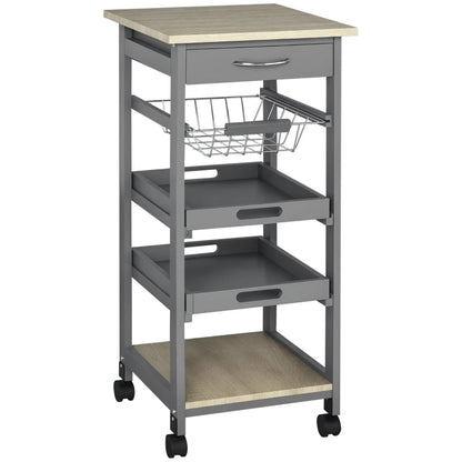HOMCOM Mobile Kitchen Cart